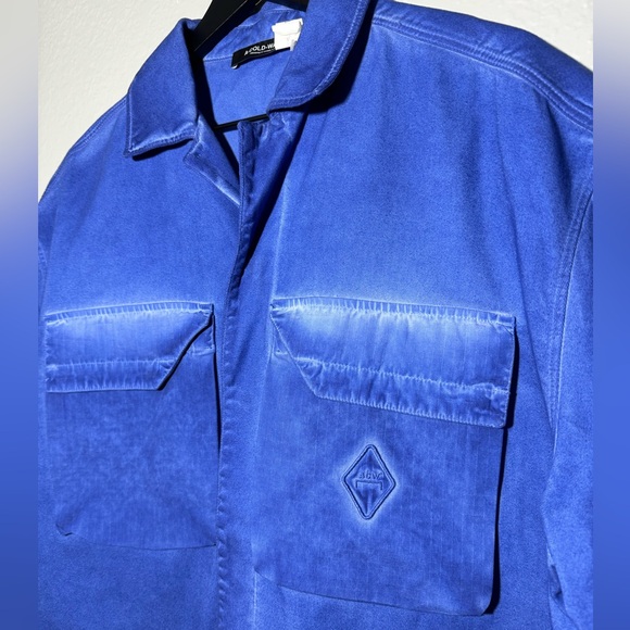 A Cold Wall Button Up Shirt Blue Faded Oversized Pockets Samuel Ross Oversized - Picture 6 of 10